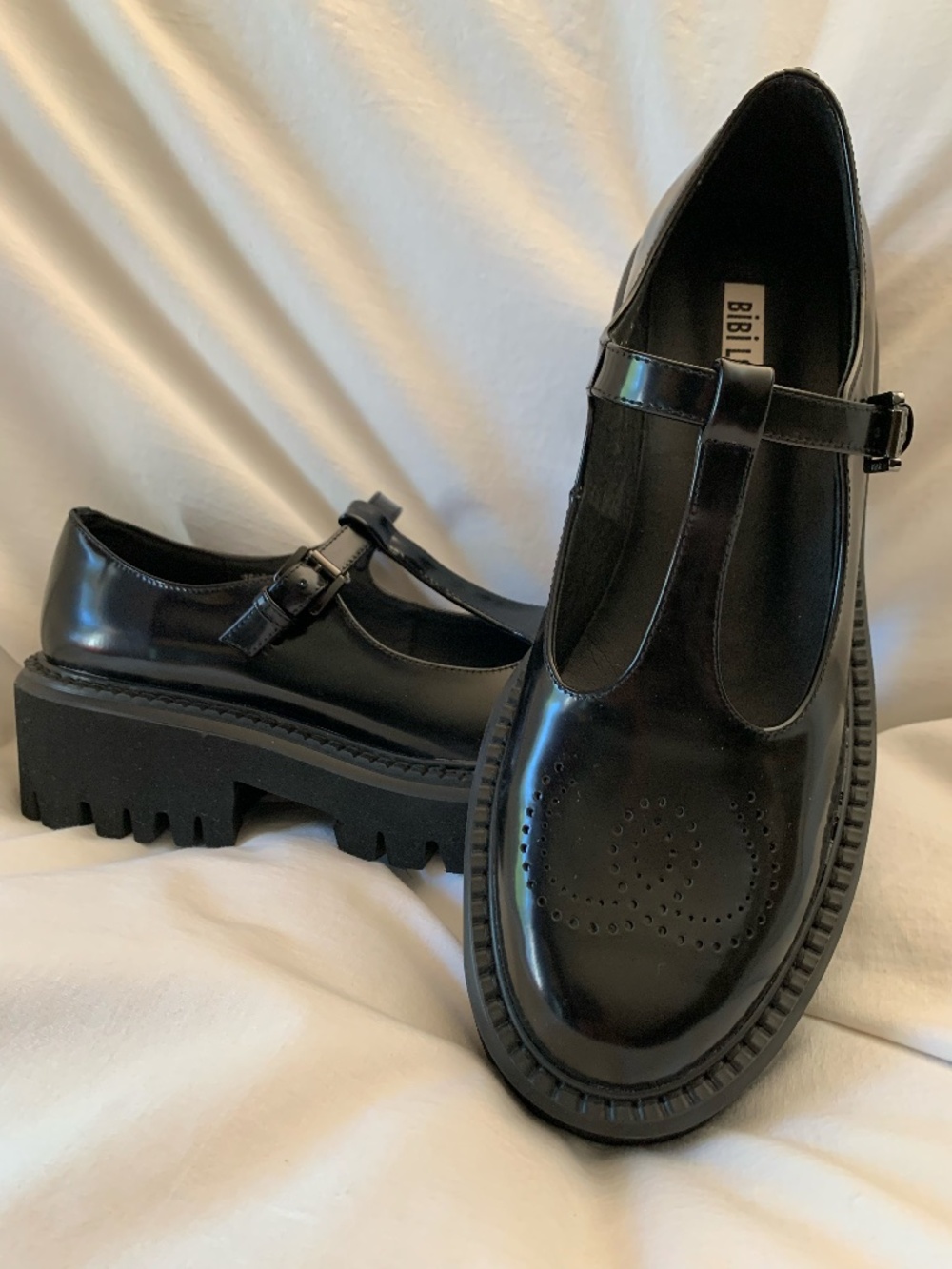 Bibilou 'Cathy Leather T-Strap MaryJane' shoe in black